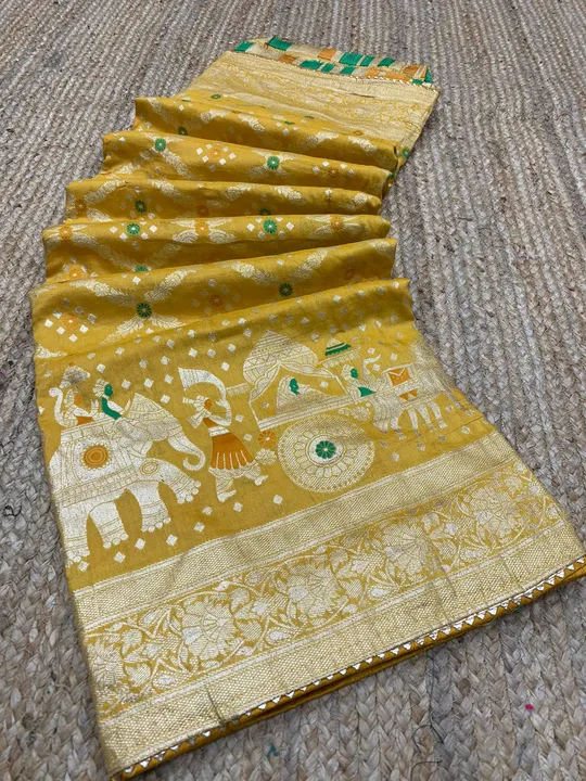 Par saree ka rate h ye 1050+$  uploaded by Gotapatti manufacturer on 7/31/2023