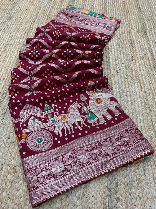 Par saree ka rate h ye 1050+$  uploaded by Gotapatti manufacturer on 7/31/2023