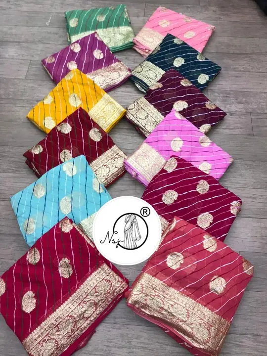 Par saree ka parice h 1100+$ TEEJ special part 2 saree

*beautiful color combination Saree f uploaded by Gotapatti manufacturer on 7/31/2023