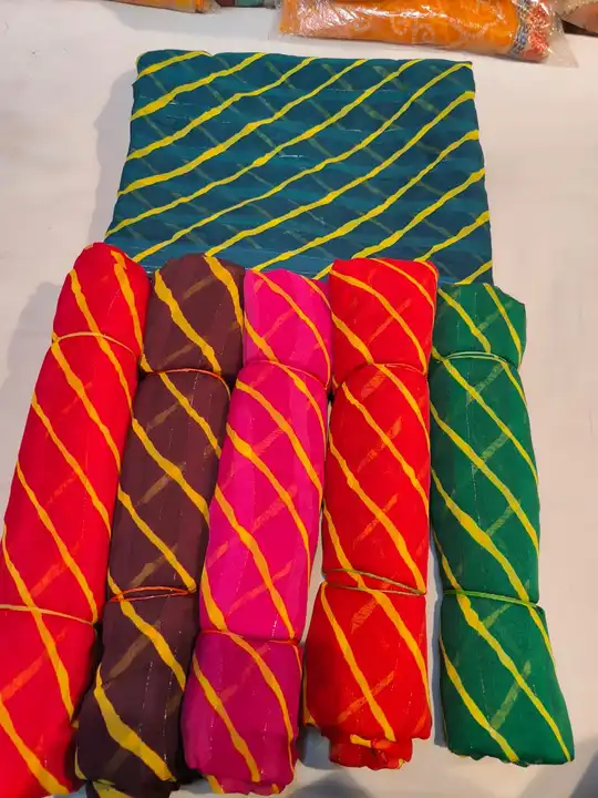 Ye par saree ka price h ye 350+$ Gerogert fabric
5.5cut
Weaving line in fabric
 uploaded by Gotapatti manufacturer on 7/31/2023
