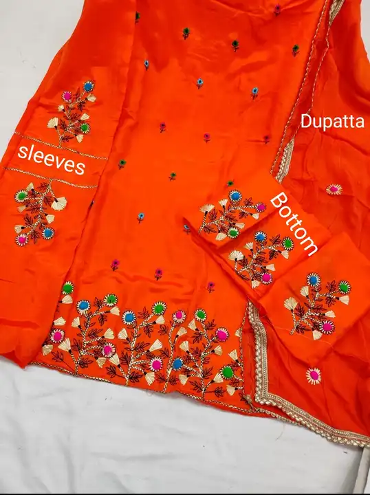 Upada silk suit with organaza dupatta  uploaded by Manish sales on 7/31/2023