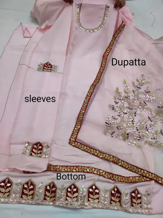 Upada silk suit with organaza dupatta  uploaded by Manish sales on 7/31/2023