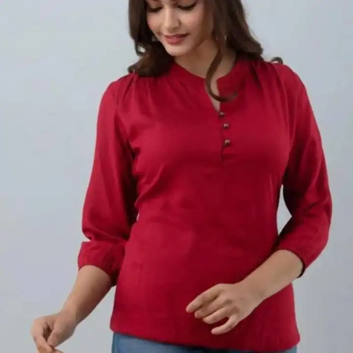 Womens casual solid Red top  uploaded by Koshal corporation on 7/31/2023