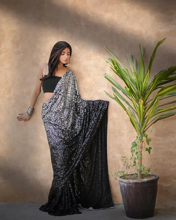 Party wear saree uploaded by business on 7/31/2023