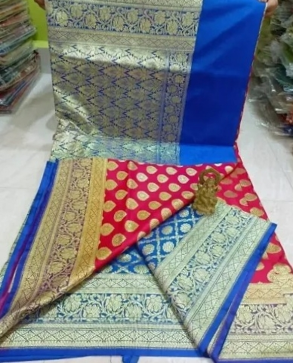 KATAN BENARASI SAREE  uploaded by Puja's collection on 7/31/2023