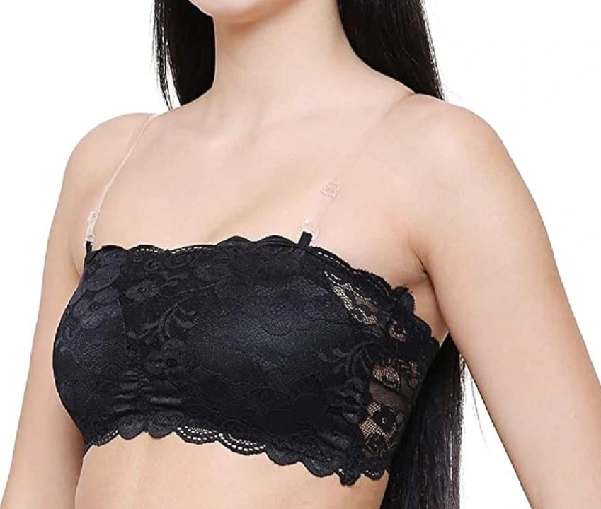 Lace Tube Bra Woth Detachable straps uploaded by STYLE FLAKES on 7/31/2023