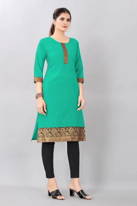 Post image For order contact number 9016102046

-FABRIC:  cotton 

-SIZE :S-36,M-38,L-40,XL-42,XXL-44

-LENGTH: 42 Inch

- Work: JAQUARD

- Sleeves: 3/4 Sleeve

-TOTAL COLOURS : 10
