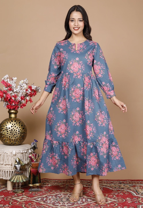 Cotton long dress uploaded by Abakshi outfits on 7/31/2023