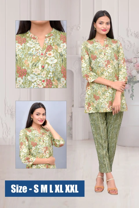Rayon foil print co-ord set  uploaded by Abakshi outfits on 7/31/2023