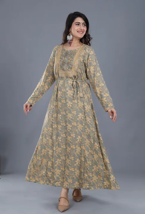 Beautiful rayon gown uploaded by Abakshi outfits on 7/31/2023