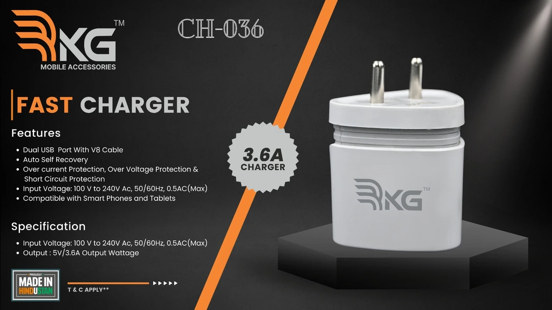 3.6amp chager uploaded by A. M. Traders(RKG BRAND) on 7/31/2023