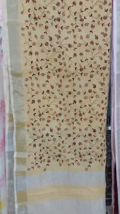 Pure linen saree uploaded by N K SAREES  on 7/31/2023