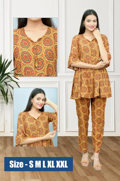 Printed Rayon co-ord set  uploaded by Abakshi outfits on 7/31/2023