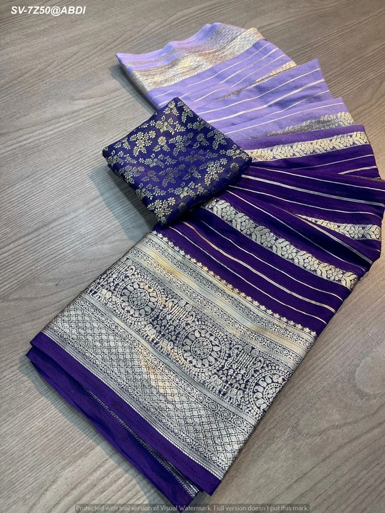 Viscose shaded Georgette saree uploaded by Suyukti Creation on 7/31/2023