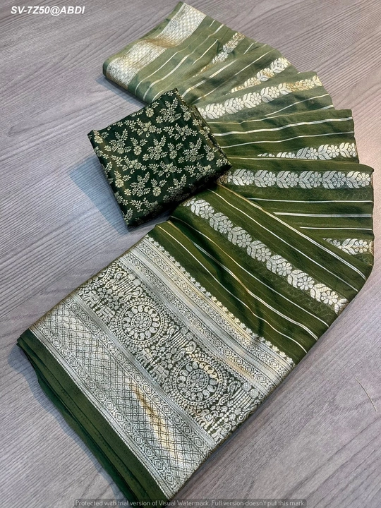 Viscose shaded Georgette saree uploaded by Suyukti Creation on 7/31/2023