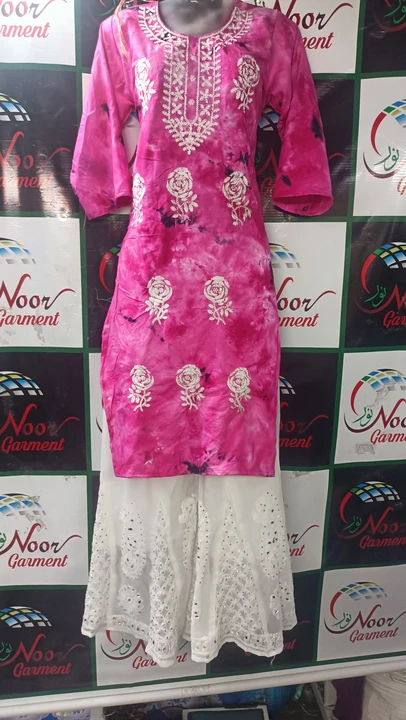 Lucknowi kurti uploaded by Noor Garment chicken work kurti on 7/31/2023