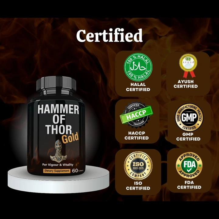 Hammer of Thor testosterone booster capsules 60 capsules uploaded by Jiya marketing and traders on 7/31/2023