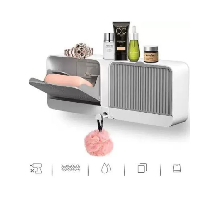 Double grids soap rack bathroom soap box with cash On delivery Available  uploaded by The palak trading company on 7/31/2023