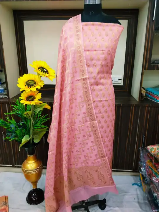 Banarasi Premium Cotton Dyeable Suits uploaded by REGALIA WEAVERS ENTERPRISES on 7/31/2023