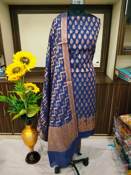 Banarasi Premium Cotton Dyeable Suits uploaded by REGALIA WEAVERS ENTERPRISES on 7/31/2023