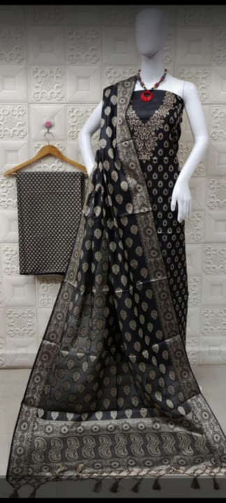 Banarasi Punjabi Cotton Suit with Dupatta & Pant uploaded by REGALIA WEAVERS ENTERPRISES on 7/31/2023