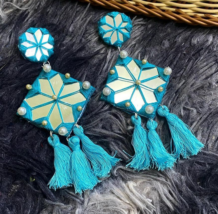 Embroidery earings  uploaded by Handmade jewellery on 7/31/2023