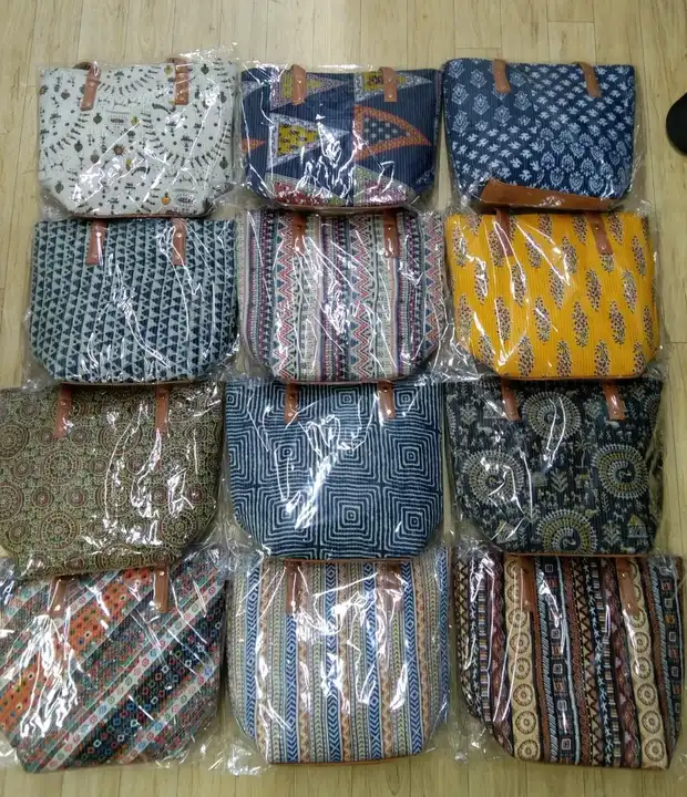 Bagru handblock printed handbags uploaded by Print Factory Bagru on 7/31/2023