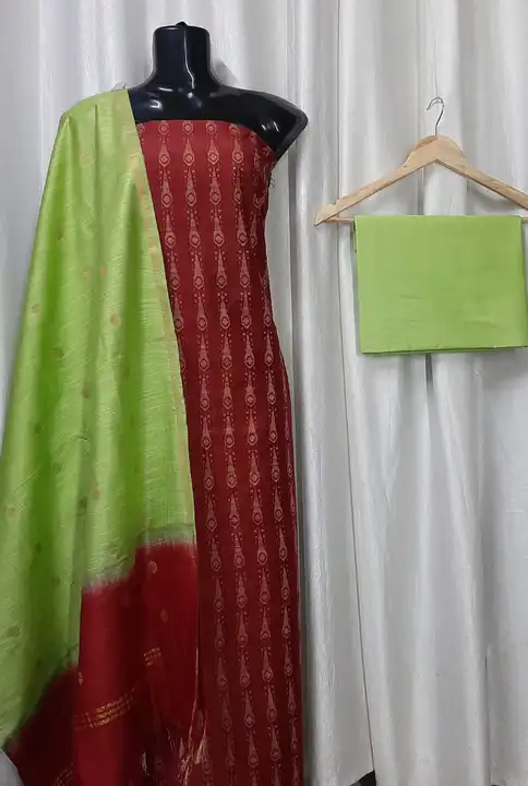Katan staple silk dress material  uploaded by Weavers gallery on 7/31/2023