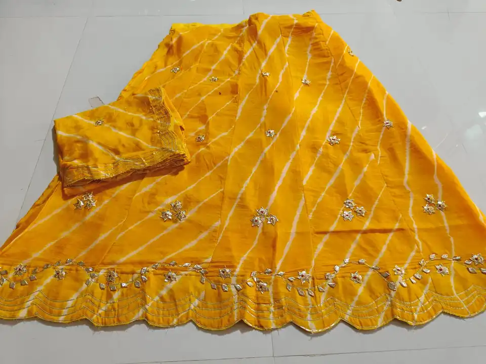 🥰🥰 Launching new wedding season Specialy lehriya lehnga chunni  ❤️❤️❤️*

- *Length 40 to approx*
- uploaded by Gotapatti manufacturer on 8/1/2023