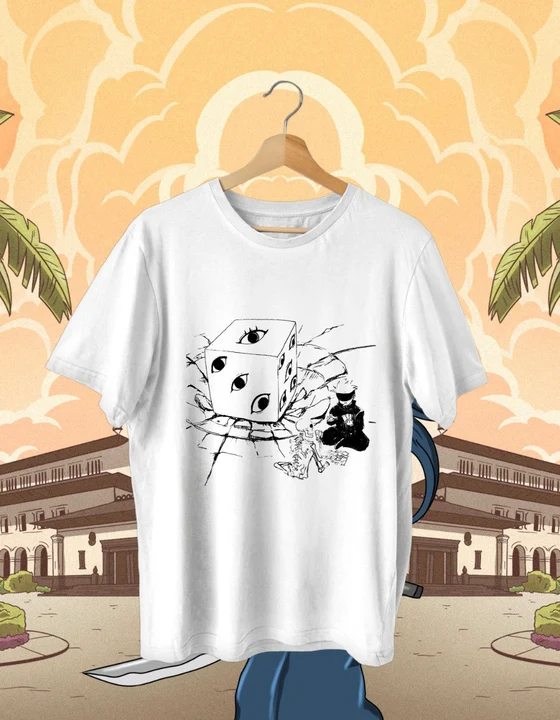 Artisanal New White Colour anime printed Designing Oversized T-shirt  uploaded by Artisanal Tshirt on 8/1/2023
