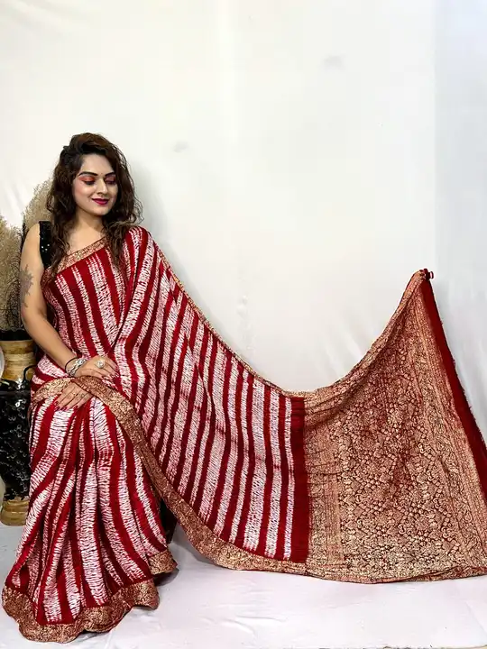 Pure modal silk hand made shibori saree uploaded by Arihant Bandhani's on 8/1/2023