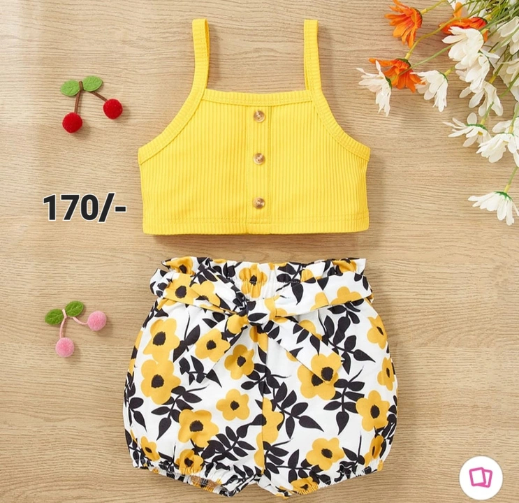 Yellow button frock uploaded by business on 8/1/2023