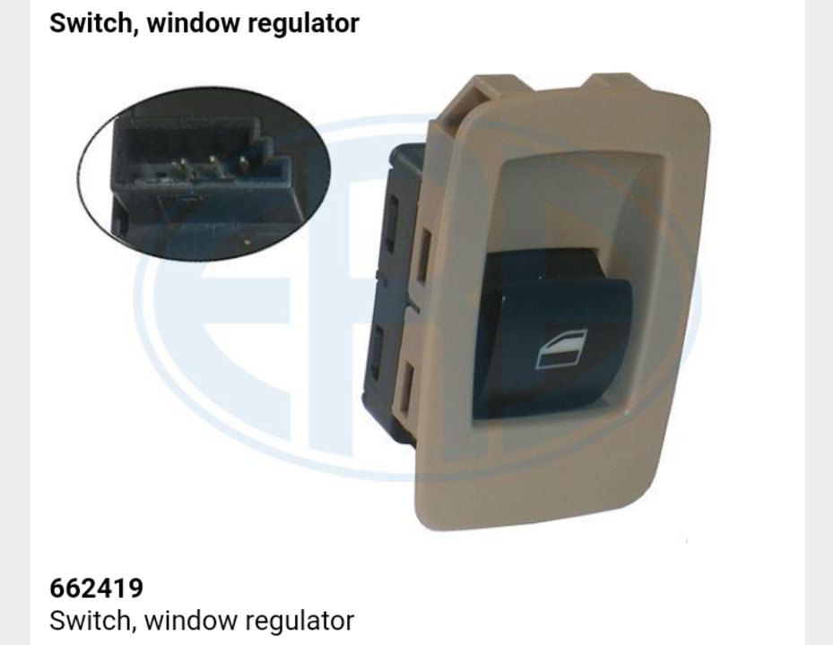 power window switch E90 (3 pin ) uploaded by VDA Trading Company on 3/18/2021