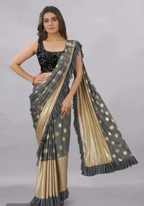 Lycra Foil Print Ruffle Sarees with Velvet Sequin Embroidered Blouse Piece

Lycra Foil Print Ruffle  uploaded by New collection on 8/1/2023