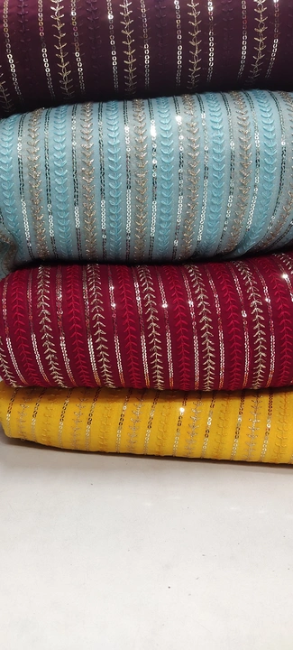 Georgette Designer Fabric width 44 inch minimum quantity 10mtr uploaded by Nuclear Traders on 8/1/2023
