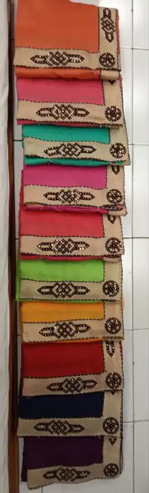 Fancy chanderi cottan lace boder saree  uploaded by NARMADA SILK on 8/1/2023