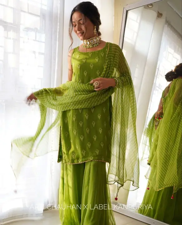 Sukhkarta Clothing Georgette Sharara  uploaded by Sukhkrta clothing  on 8/1/2023