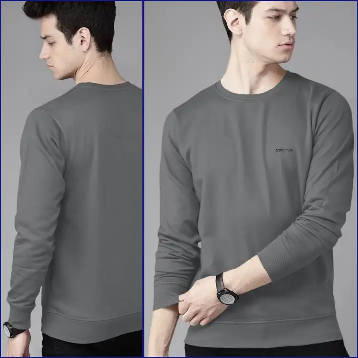 Gray Full Sleeve Cotton Loopknit Sweatshirt  uploaded by business on 8/1/2023