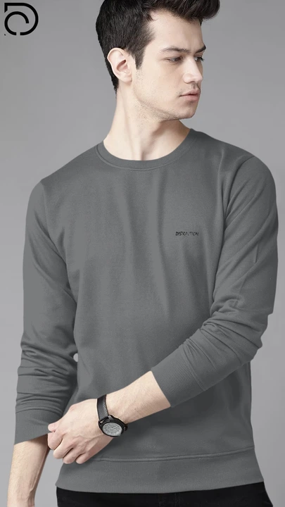 Gray Full Sleeve Cotton Loopknit Sweatshirt  uploaded by Antayul Apparel on 8/1/2023