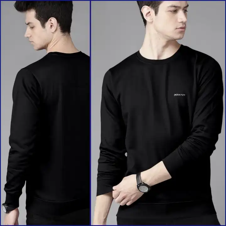 Black Full Sleeve Cotton Loopknit Sweatshirt  uploaded by Antayul Apparel on 8/1/2023