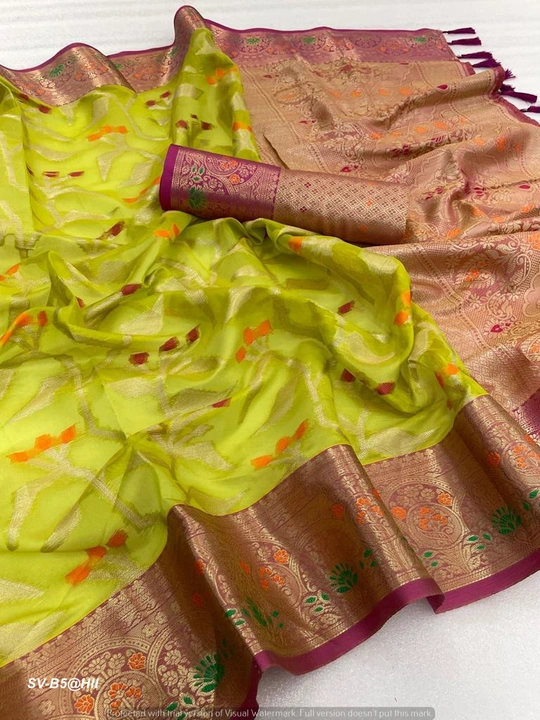 Banarasi handloom organza silk uploaded by Suyukti Creation on 8/1/2023