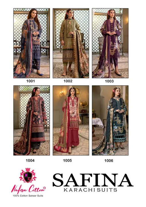 Post image Hey! Checkout my new product called
*👗NAFISHA COTTON 👗*

*Launches its New Catalog: SAFINA KARACHI SUITS *

*Fabric Details:*

*👗TOP:.