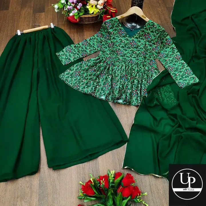 Sukhkarta Clothing Georgette Rayon Sharara  uploaded by Sukhkrta clothing  on 8/1/2023