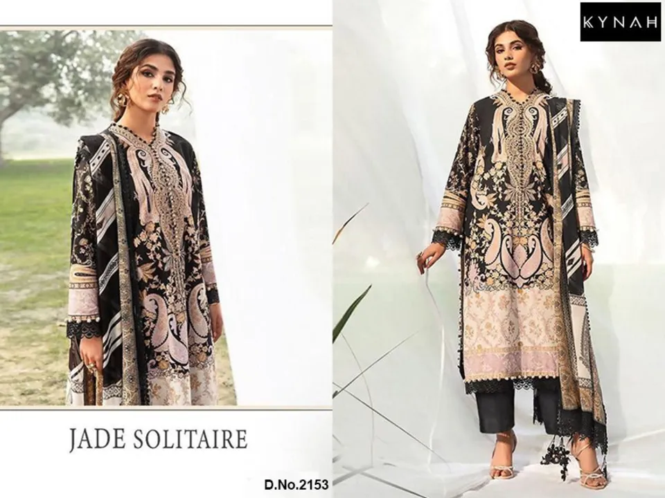 *JIHHAN KYNAH*
New hit desgin
Jade solitaire vol 3 
TOP pure cotton  print with exclusive & patch wo uploaded by Fashion Textile  on 8/1/2023