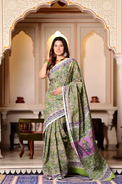 *Traditional Authentic Hand Block Printed Pure Organic Cotton Sarees With matching Blouse.*

*Size*  uploaded by Ayush Handicarft on 8/1/2023