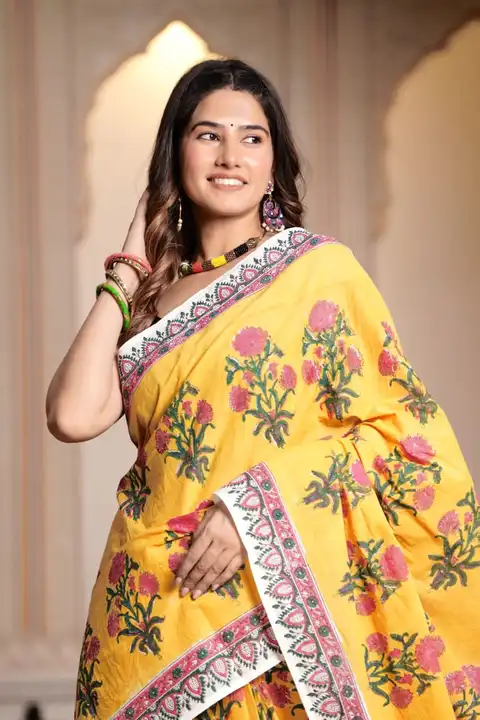 *Traditional Authentic Hand Block Printed Pure Organic Cotton Sarees With matching Blouse.*

*Size*  uploaded by Ayush Handicarft on 8/1/2023