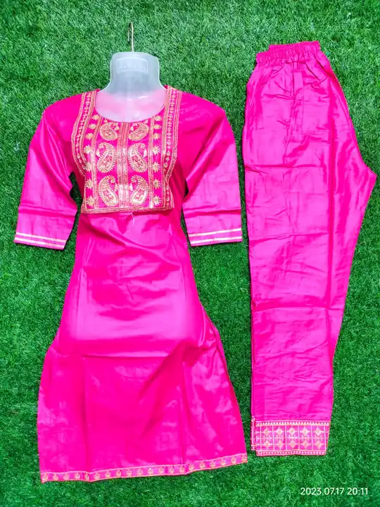 Rayon sequence kurti pant set ... only wholesale... available stock... quickly order me... uploaded by business on 8/1/2023