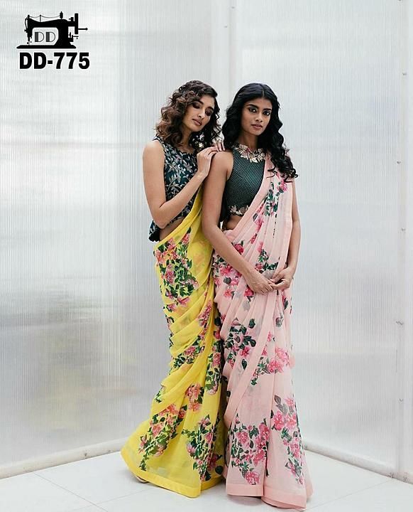 Post image Welcome summer ☀️
 we get what suits the climate - blushes shades in satin georgette saree perfect for any day party 

*Code- DD-775*
*Price – 850 /- no less*

*Saree – moss satin georgette saree with complete heavy digital print 5.5 meter* 

*Blouse- heavy banglori   silk    With all over print - 1 meter* 

*Description - we get what suits the climate - blushes shades in satin georgette saree perfect for any day party 
*

Ready to Ship