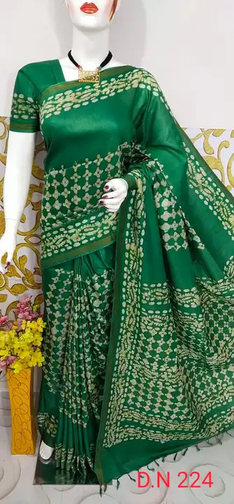 KATAN STPLE BATIK PRINT SAREE  uploaded by S.N.COLLECTIONS  on 8/1/2023