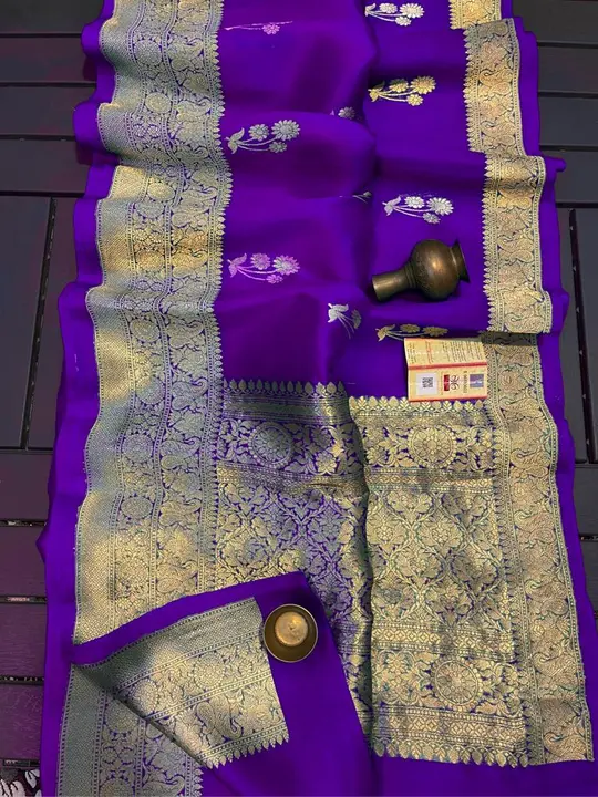 Banarasi pure silk hand woven work handloom products  uploaded by I.M.creation on 8/1/2023